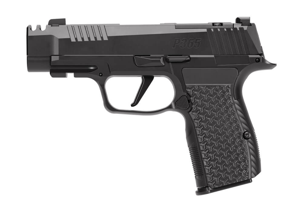 P365, 380ACP, 3.1IN, LUXE, BLK, STRIKER, X-RAY 3, OPTIC READY, AXG MODULAR GRIP, (3) 12RD STEEL MAG, COMP