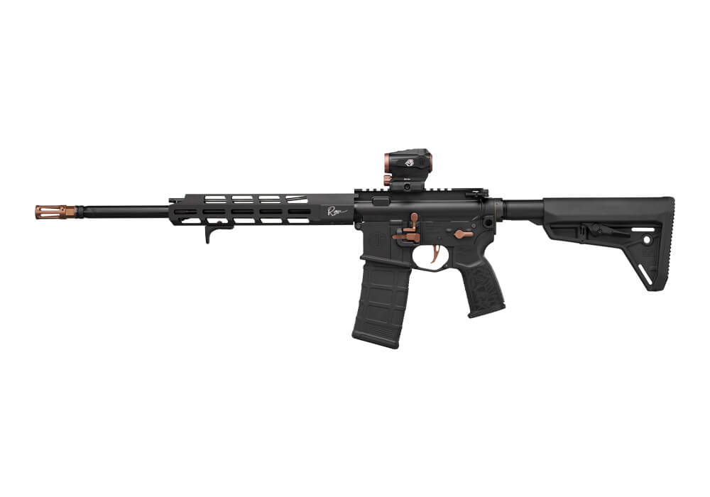 SIGM400, 5.56 NATO, RIFLE, 16IN, ROSE, BLK, SEMI, ROMEO 5X2, TELE STOCK, AL MLOK HG, (2) 30RD PL MAG