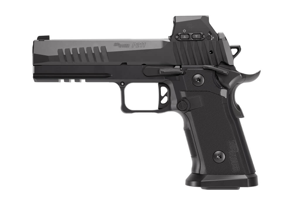 P211, 9MM, 5IN, BLK, SAO, X-RAY 3, ALLOY GRIP, (3) 10RD STEEL MAG, ROMEO X PRO, SIG-LOC