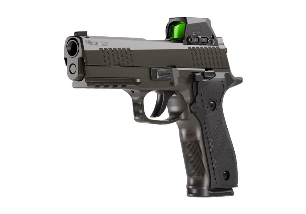 P226, 9MM, 4.4IN, X-SERIES LEGION, LEGION GRAY, DA/SA, X-RAY 3, G10 GRIP, (3) 18RD STEEL MAG, SIG-LOC PRO