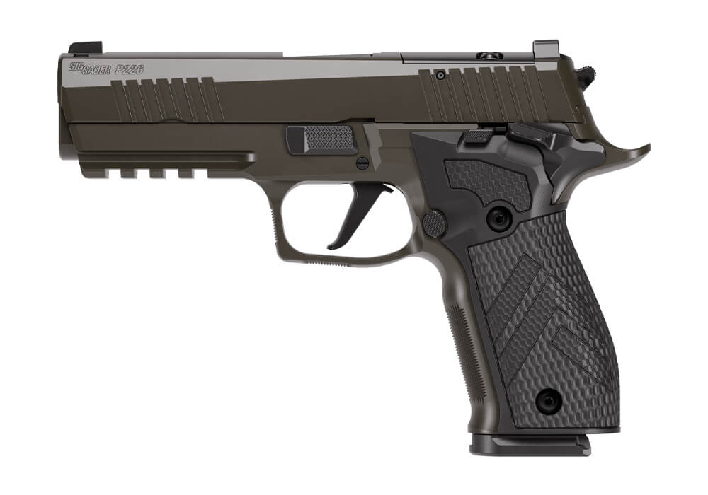 P226, 9MM, 4.4IN, X-SERIES LEGION, LEGION GRAY, SAO, X-RAY 3, G10 GRIP, (3) 18RD STEEL MAG, OPTIC READY
