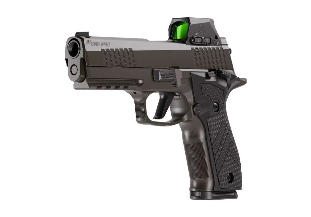 P226, 9MM, 4.4IN, X-SERIES LEGION, LEGION GRAY, SAO, X-RAY 3, G10 GRIP, (3) 18RD STEEL MAG, SIG-LOC PRO