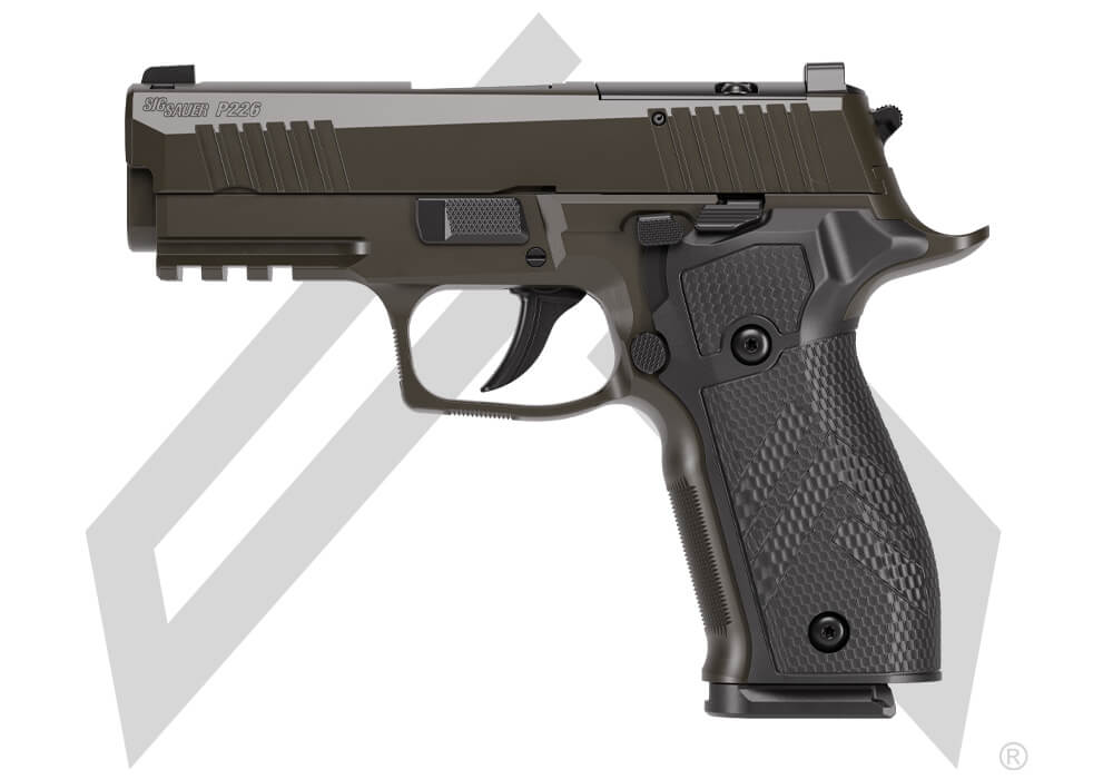 P226, 9MM, 3.8IN, X-SERIES LEGION, LEGION GRAY, DA/SA, X-RAY 3, G10 GRIP, (3) 10RD STEEL MAG, OPTIC READY