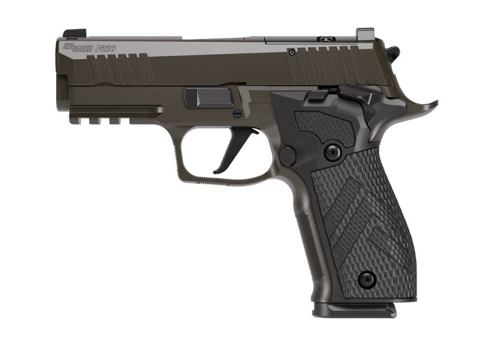 P226, 9MM, 3.8IN, X-SERIES LEGION, LEGION GRAY, SAO, X-RAY 3, G10 GRIP, (3) 10RD STEEL MAG, OPTIC READY