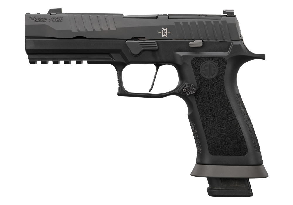 P320, 9MM, 3.9IN, MAX, BLK, STRIKER, MOD X FULL GRIP, (3) 21RD STEEL MAG, OPTIC READY, COMPENSATED