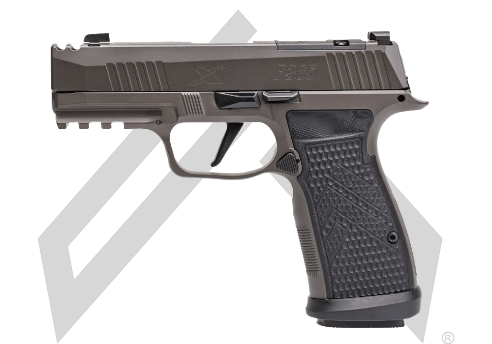 P365, 9MM, 3.1IN, LEGION, GRAY , STRIKER, X-RAY 3, AXG MODULAR GRIP, (3) 17RD STEEL MAG, OPTIC READY, COMPENSATOR (1299.99)