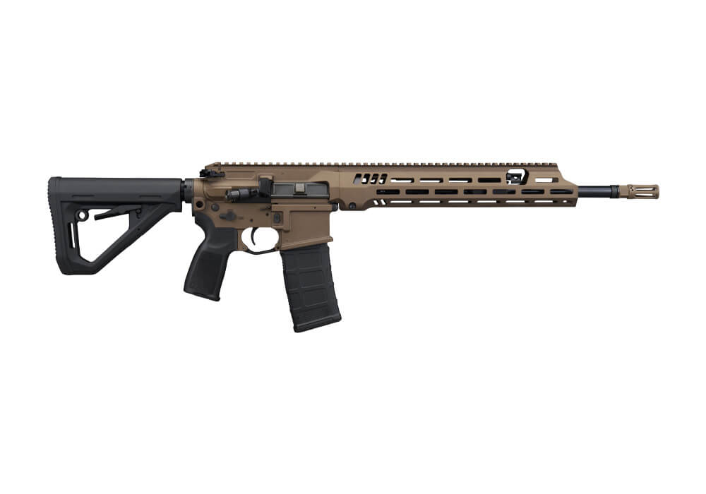 SIG516 G3, 5.56 NATO, RIFLE, 16 IN, BRONZE CERAKOTE, SEMI, TELE STOCK, AL MLOK HG, (1) 30RD MAG