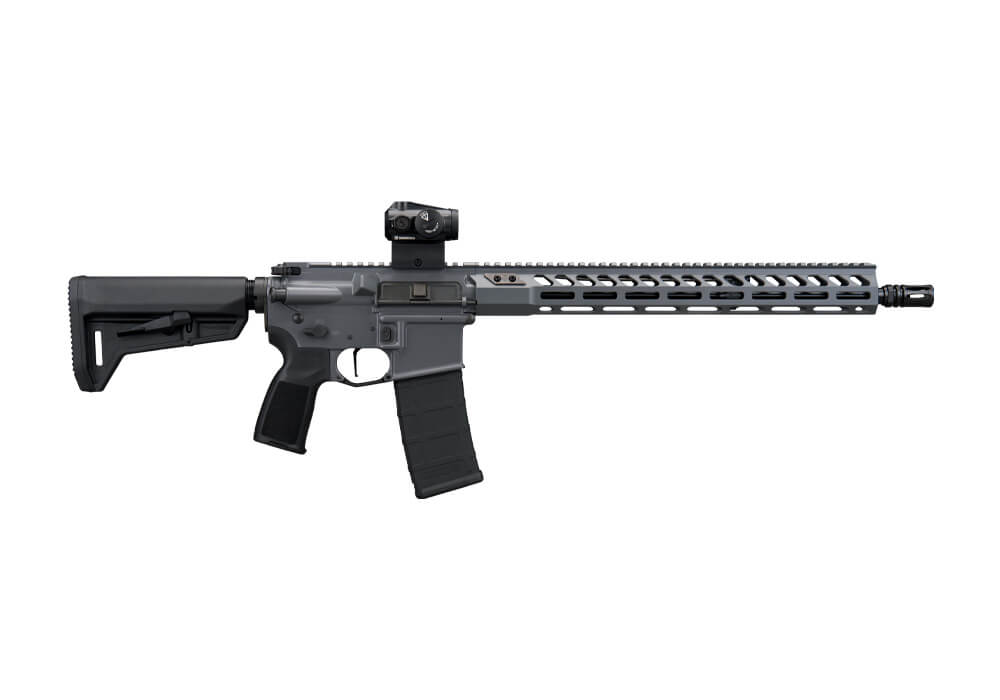 SIGM400, 5.56 NATO, RIFLE, 16IN, FORGE, ELITE CONCRETE, SEMI, ROMEO-MSR GEN II, TELE STOCK, AL MLOK HG, (1) 30RD MAG