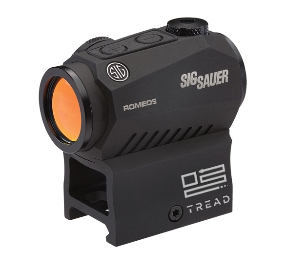 ROMEO5 COMPACT RED DOT SIGHT, 1X20MM, 2 MOA RED DOT, 0.5 MOA ADJ, M1913, BLACK, TREAD LOGO
