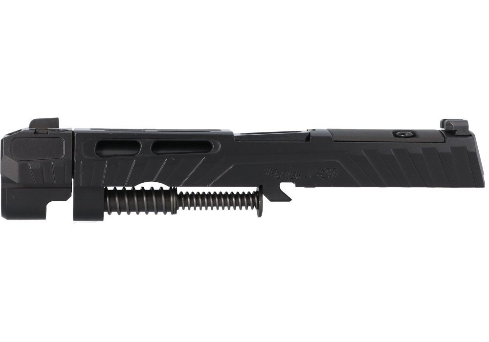 P320 SPECTRE COMP FULL-SIZE 9MM INTEGRATED COMPENSATOR 4.6" COMPLETE SLIDE ASSEMBLY, OPTIC READY, BLACK
