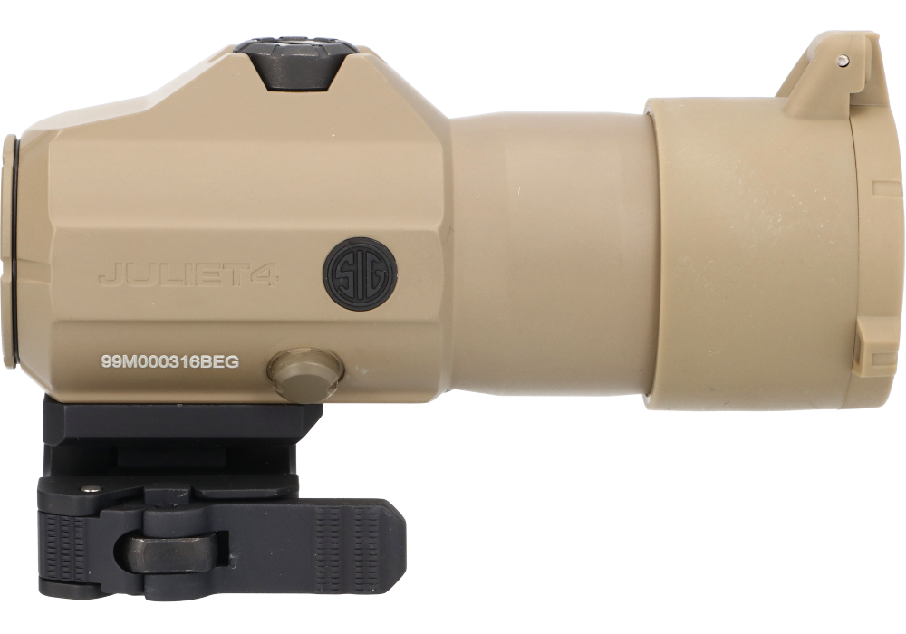 JULIET4 MAGNIFIER, 4X24MM, POWERCAM QR MOUNT WITH SPACERS, FDE