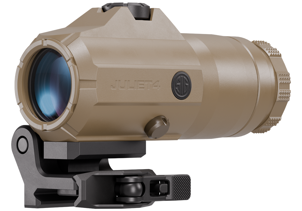 JULIET4 MAGNIFIER, 4X24MM, POWERCAM QR MOUNT WITH SPACERS, FDE