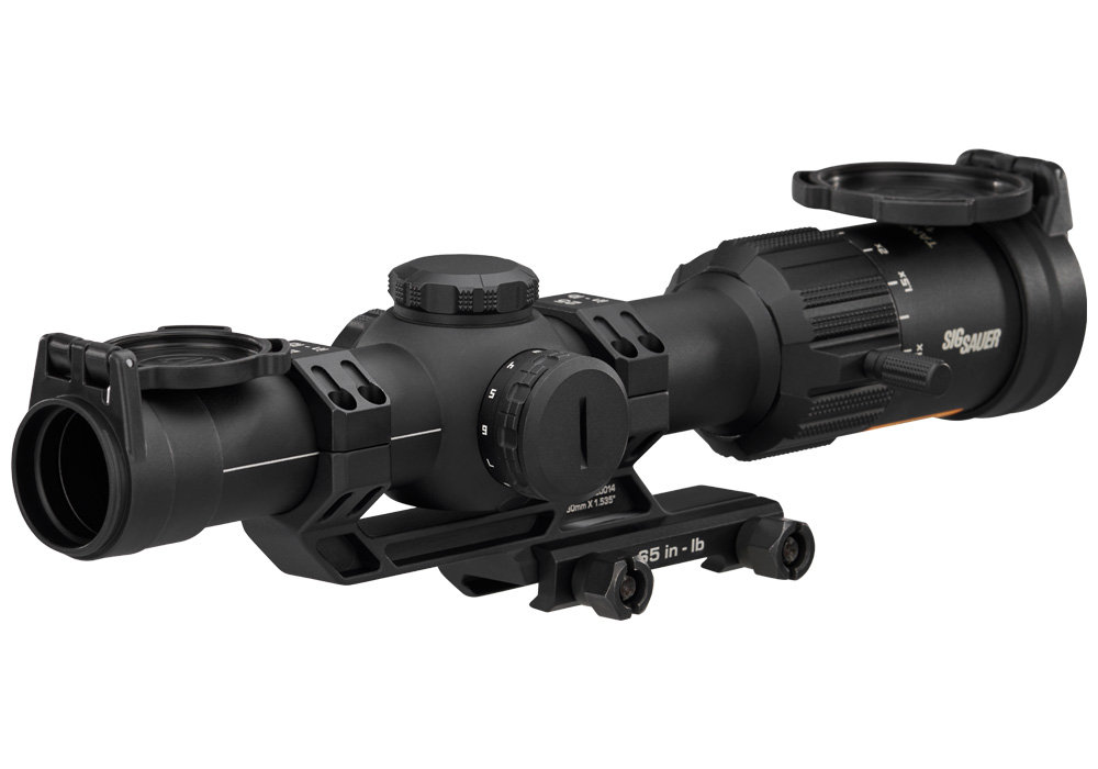 TANGO MSR SCOPE, 1-6X24MM, 30MM, SFP, ILLUMINATED MSR BDC6 RETICLE, 0.5 MOA, CAPPED TURRET, BLACK W/ 1.535 MOUNT