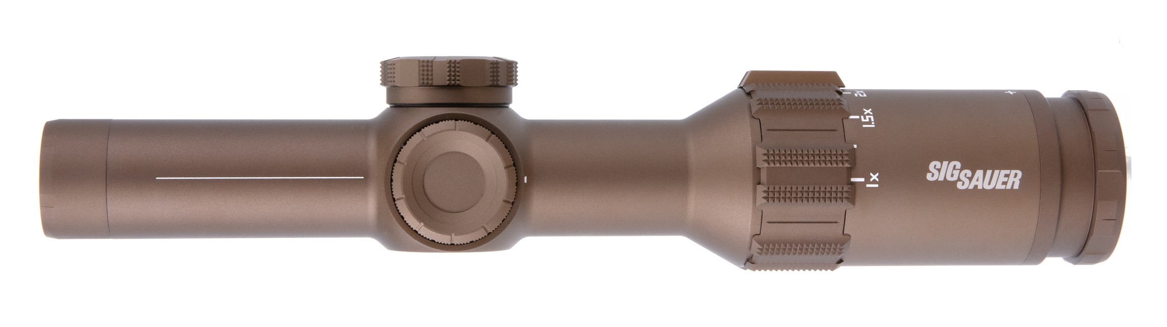 TANGO6T SCOPE, 1-6X24MM, 30MM, FFP, DWLR-556 ILLUMINATED RETICLE, 0.2 MRAD, CAPPED TURRET, FDE, DVO, BLEMISH B