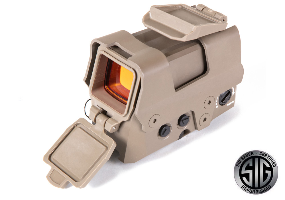 FACTORY REFURB, ROMEO8T RED DOT SIGHT, BALLISTIC CIRCLE DOT, 0.5 MOA ADJ, CR123A, HEX BOLT MOUNT, SHROUD, FDE