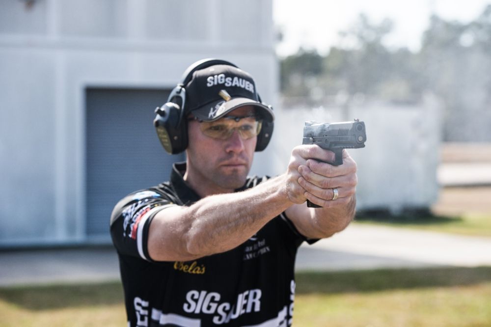 Team SIG Captain Max Michel with his P320 RX pistol