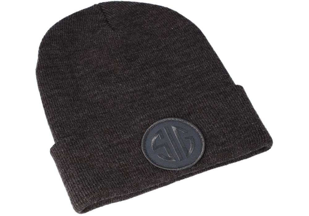 SIG BEANIE HEATHER BLACK
