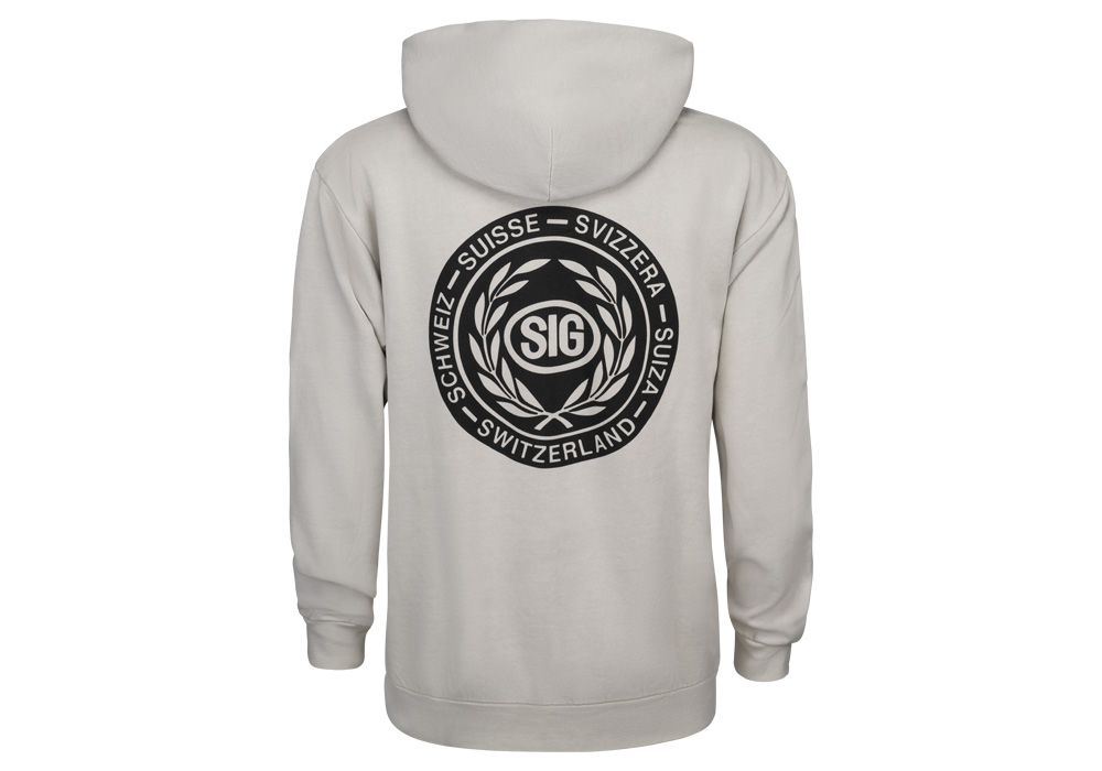 SWISS SIG LOGO HOODIE - WHITE