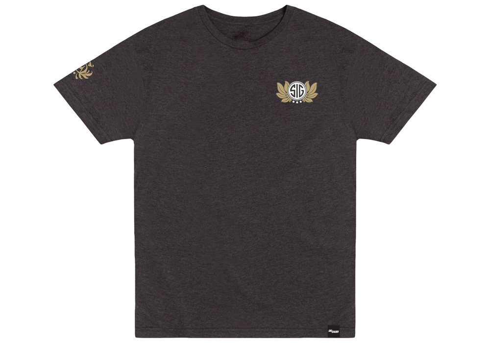 SIG INK SKULL T-SHIRT - CHARCOAL HEATHER