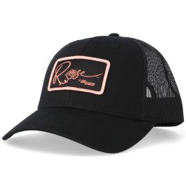 ROSE SNAPBACK TRUCKER HAT BLACK