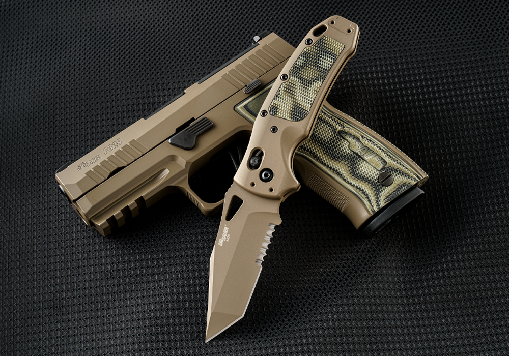 SIG SAUER K320 AXG SCORPION TANTO FOLDING KNIFE - HOGUE