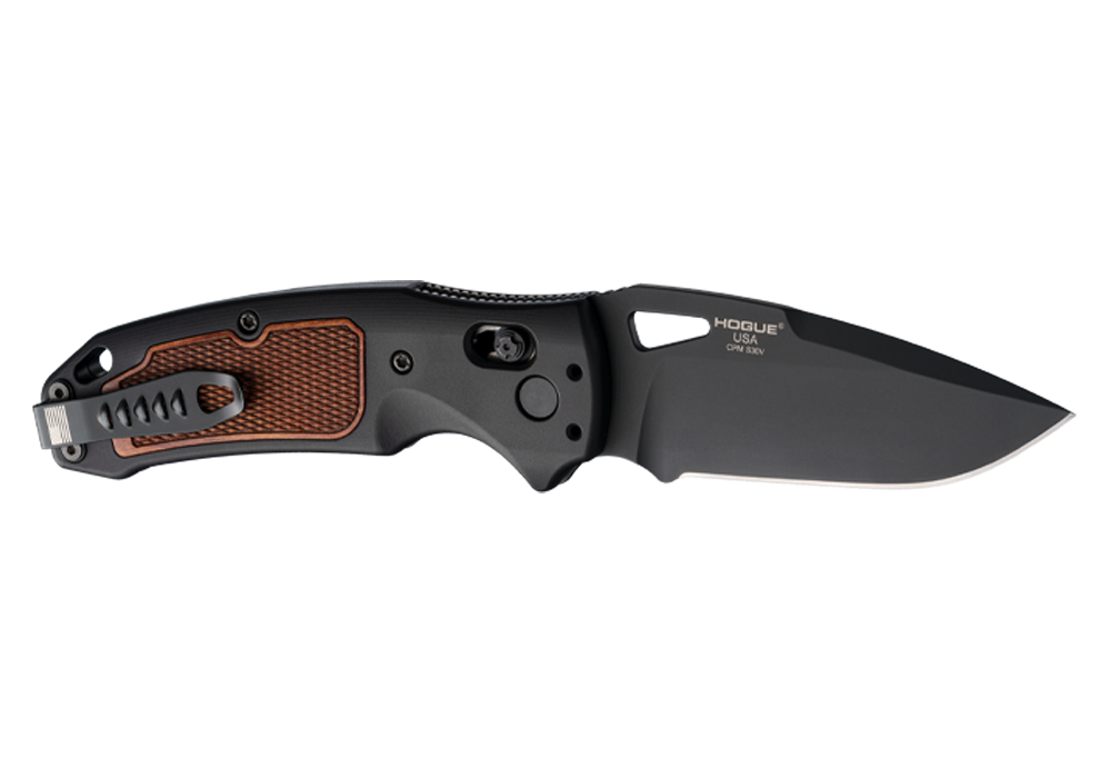 SIG SAUER K320 AXG CLASSIC DROP POINT FOLDING KNIFE - HOGUE