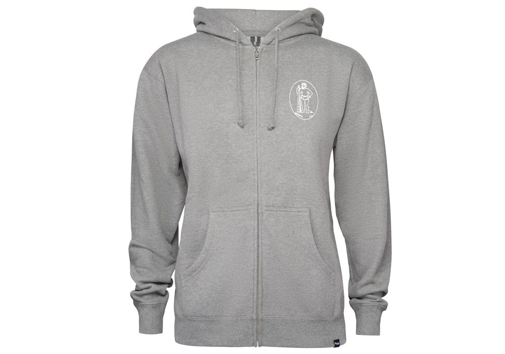 VINTAGE ORIGINAL SAUER LOGO ZIP UP HOODIE - GUNMETAL
