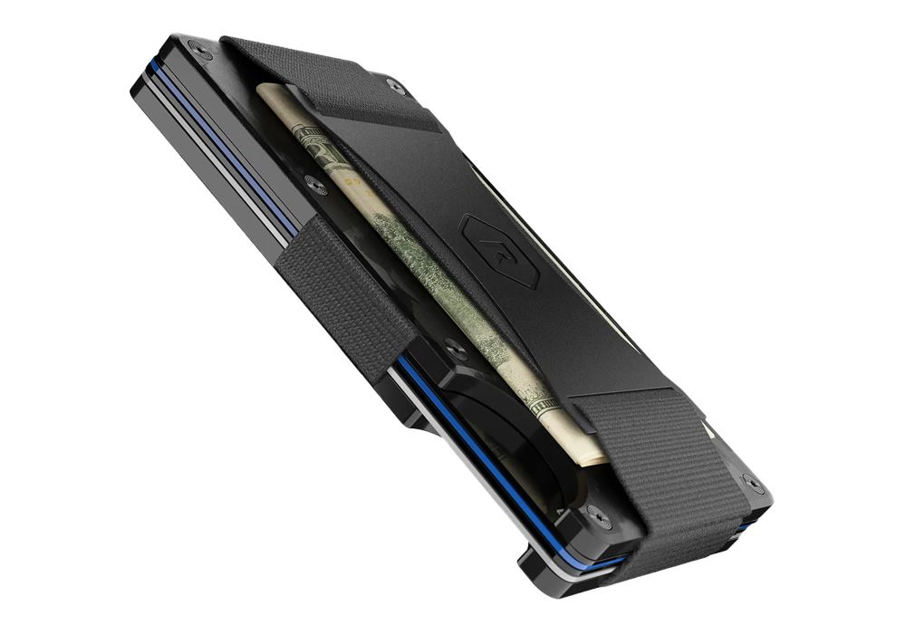 小物 the RIDGE Forged Carbon Cash Strap FORGED CARBON RIDGE WALLET WITH CASH STRAP