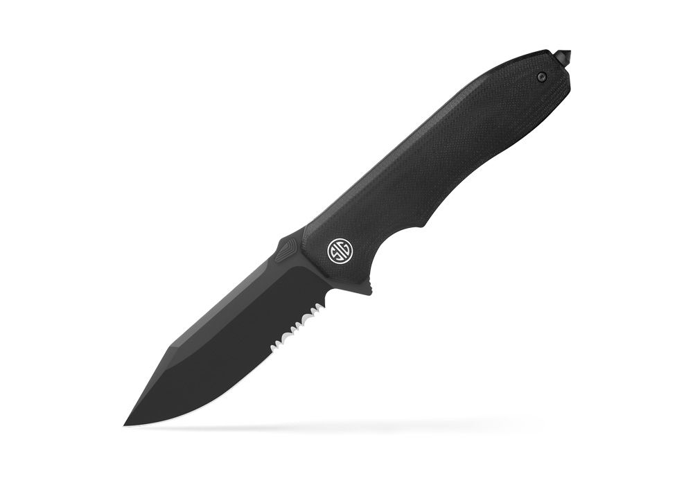 SIG SAUER VALIDUS DROP SERRATED POINT KNIFE - BLACK G10