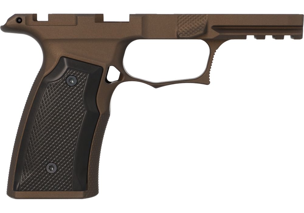 P365-XMACRO BRONZE ALUMINUM MANUAL SAFETY GRIP MODULE - SHARPS BROS.