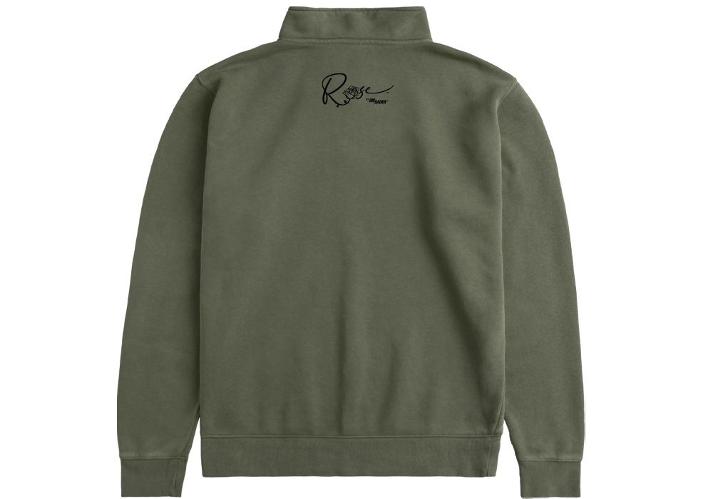 ROSE WOMEN'S QUARTER ZIP - ARMY GREEN