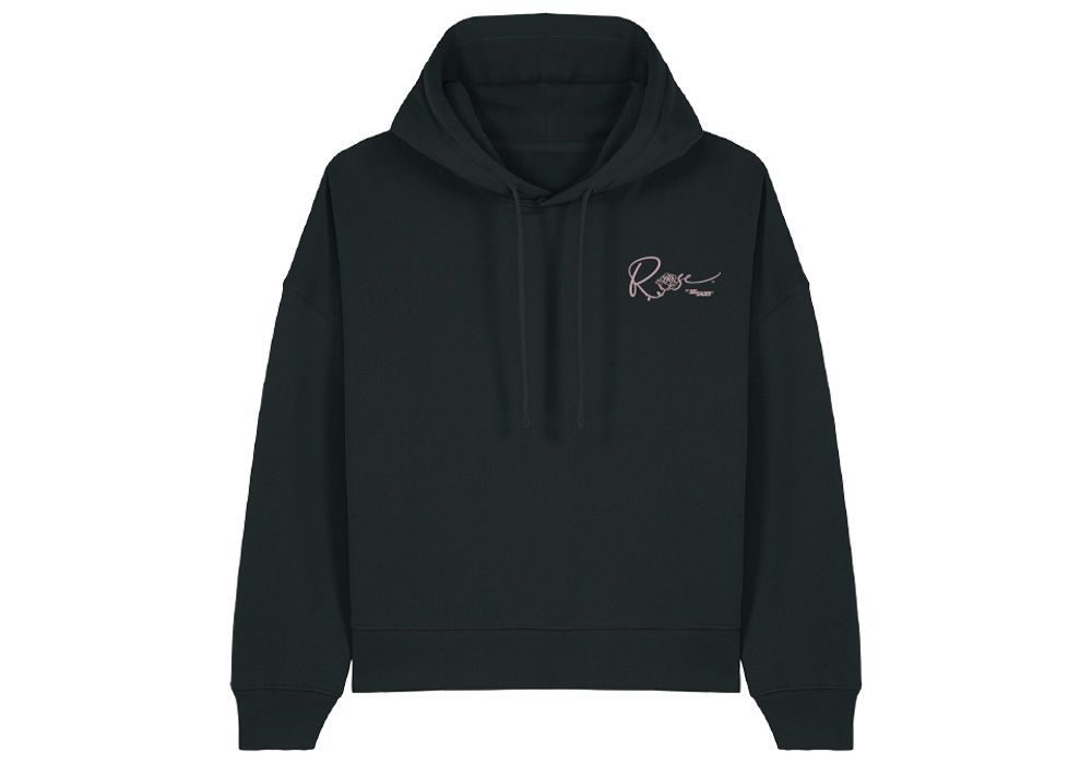 ROSE WOMEN'S HOODIE - BLACK