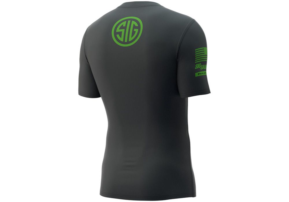 SIG SAUER RASH GUARD - CHARCOAL AND GREEN