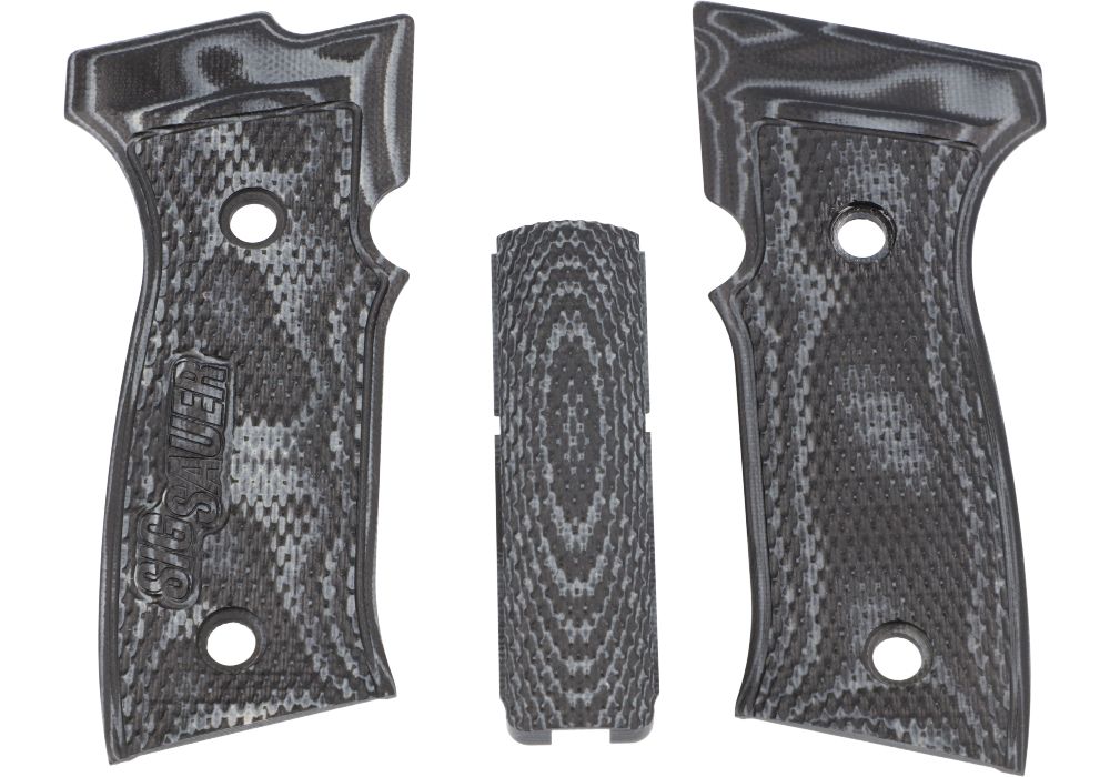 P320 AXG GRIP PANEL SET, G10, BLK/GRY