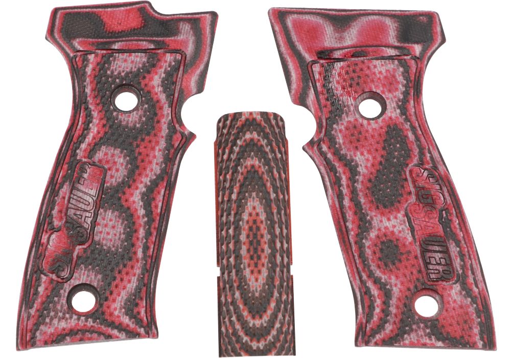 P320 AXG GRIP PANEL SET, G10, RED LAVA