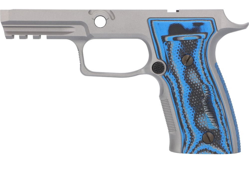P320 AXG GRIP PANEL SET, G10, BLUE LAVA SIG Talk