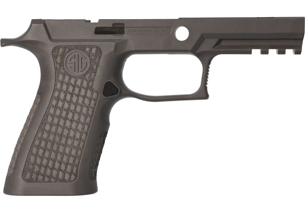 P320 TXG XCARRY 9MM/40/.357 LASER ENGRAVED GRIP MODULE - GRAY