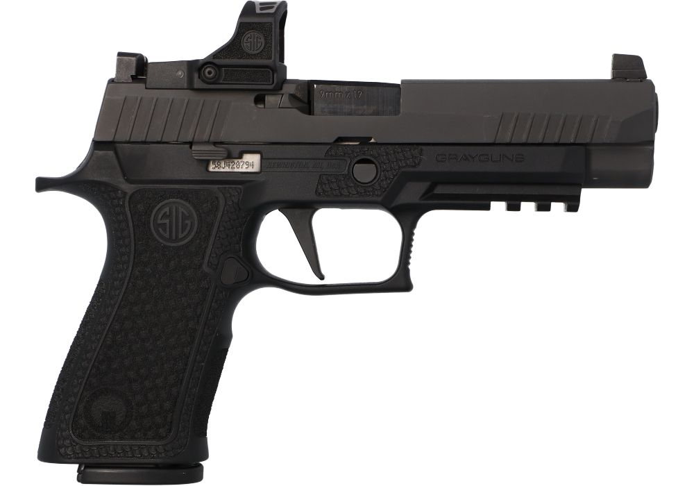 りーく P320 XCARRY 9MM/40/.357 LASER ENGRAVED GRIP MODULE - BLACK - GRAYGUNS
