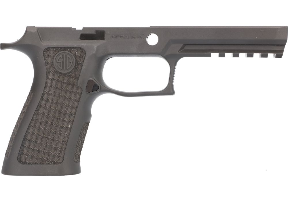 P320 TXG FULL 9MM LASER ENGRAVED GRIP MODULE - GRAY, MEDIUM GRIP
