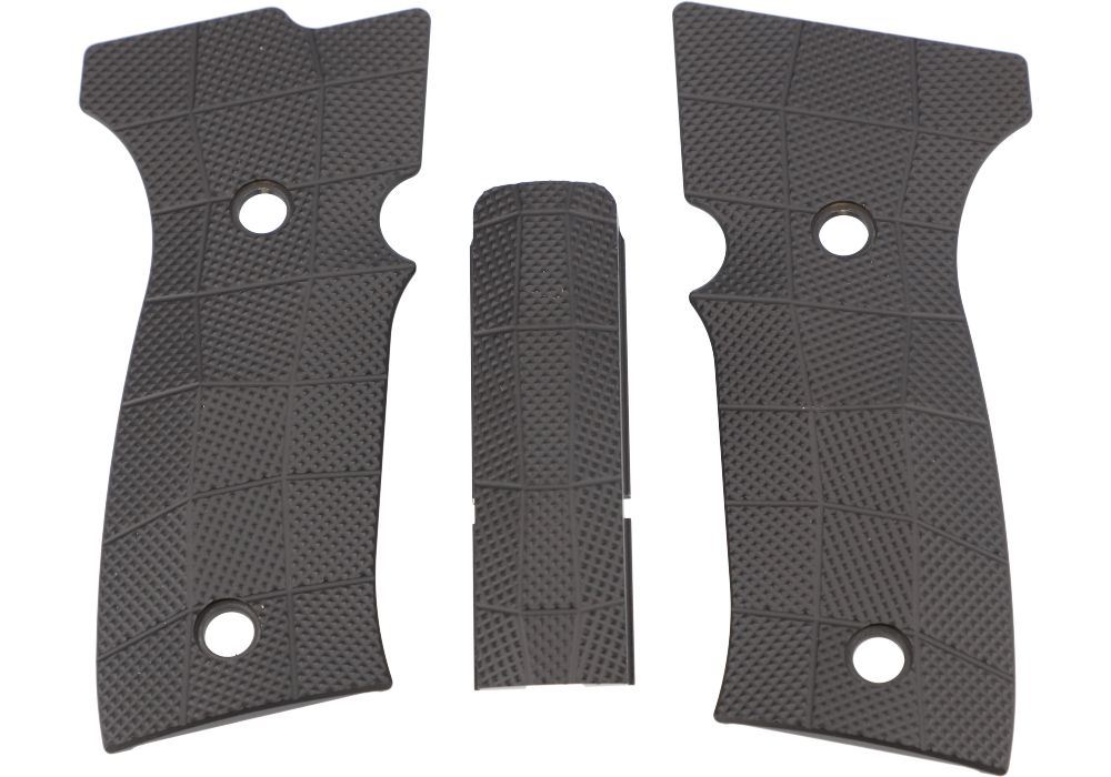 P320 AXG LOK GRIP PANEL SET, BRASS GRIDLOK BLACK