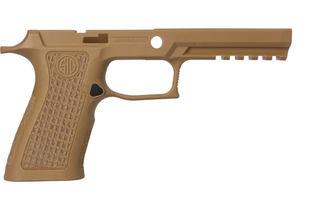 P320 XFULL 9MM/40/.357 LASER ENGRAVED GRIP MODULE - COYOTE, MEDIUM