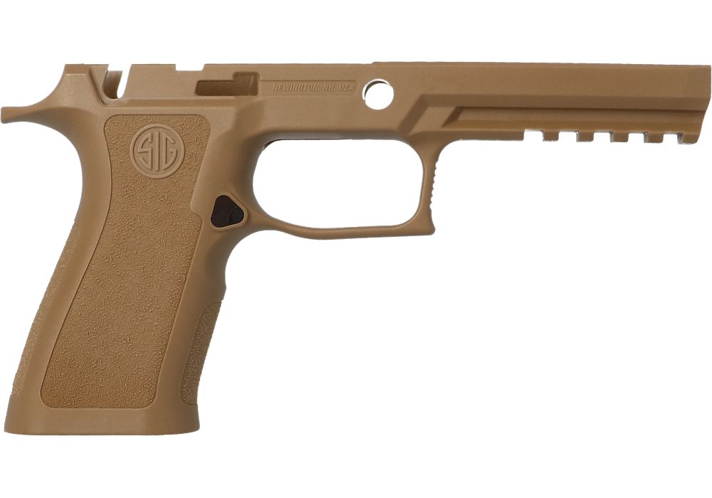 P320 XFULL 9MM/40/.357 MANUAL SAFETY GRIP MODULE - COYOTE TAN