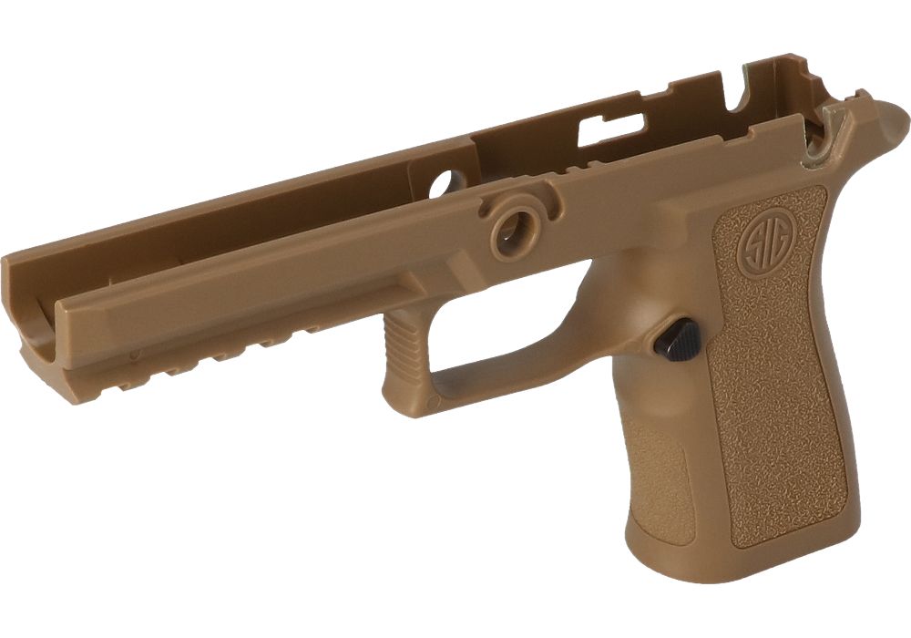 P320 XFULL 9MM/40/.357 MANUAL SAFETY GRIP MODULE - COYOTE TAN