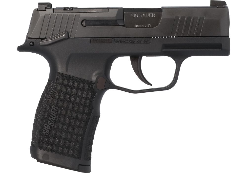 P365X/XL 9MM/380 MANUAL SAFETY LASER ENGRAVED GRIP MODULE - BLACK