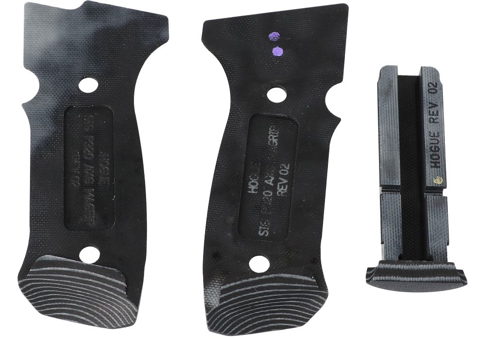 P320-AXG GRIP PANEL SET PALM SWELL, INTEGRATED MAGWELL, G10, BLACK