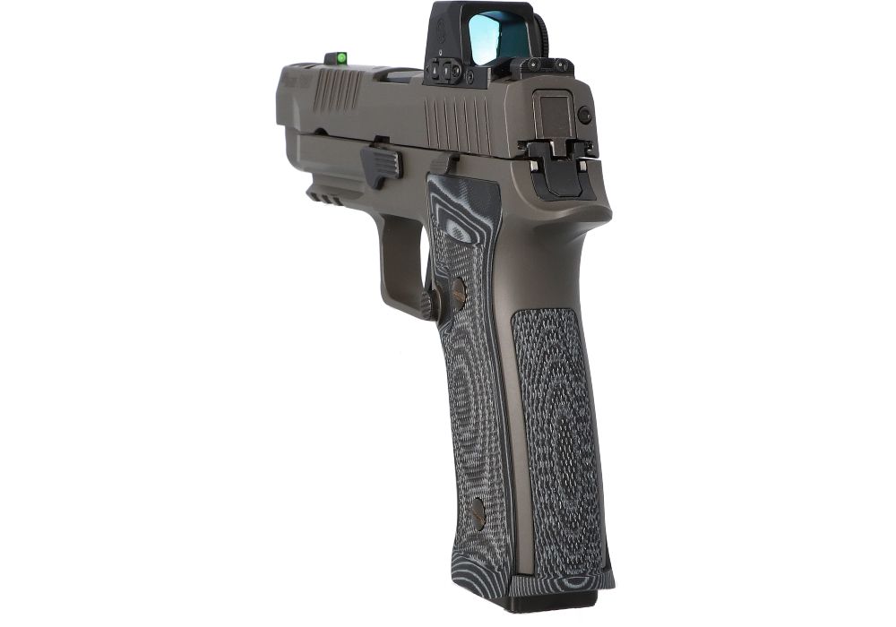 P320-AXG GRIP PANEL SET PALM SWELL, INTEGRATED MAGWELL, G10, BLACK