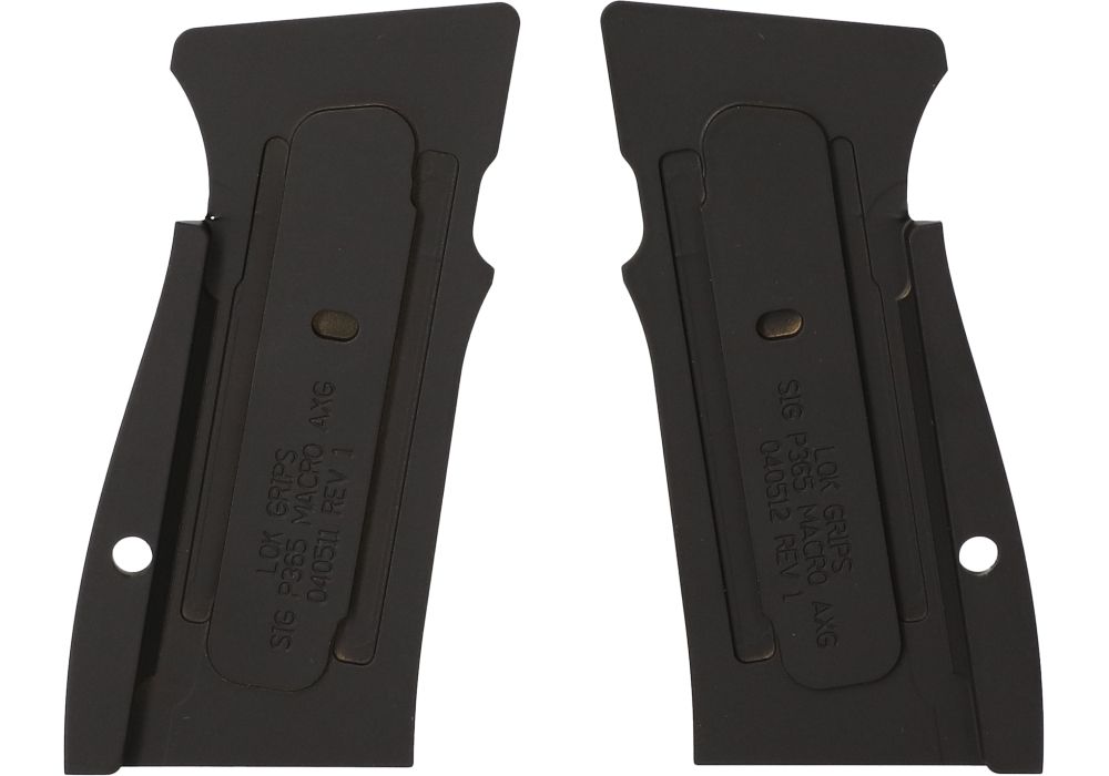 P365-AXG BRASS GRIDLOK GRIP PANELS - BLACK - LOK GRIPS