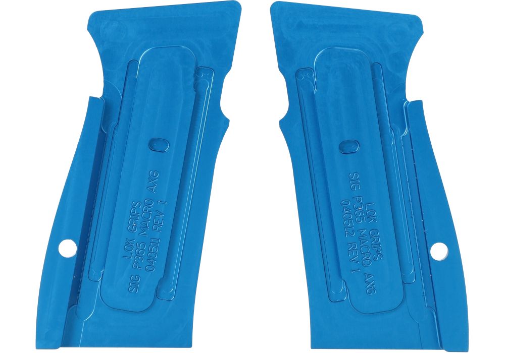 P365-AXG ALUMINUM GRIDLOK GRIP PANELS - BLUE - LOK GRIPS