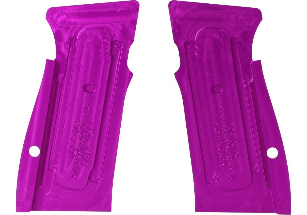 P365-AXG ALUMINUM GRIDLOK GRIP PANELS - PURPLE - LOK GRIPS