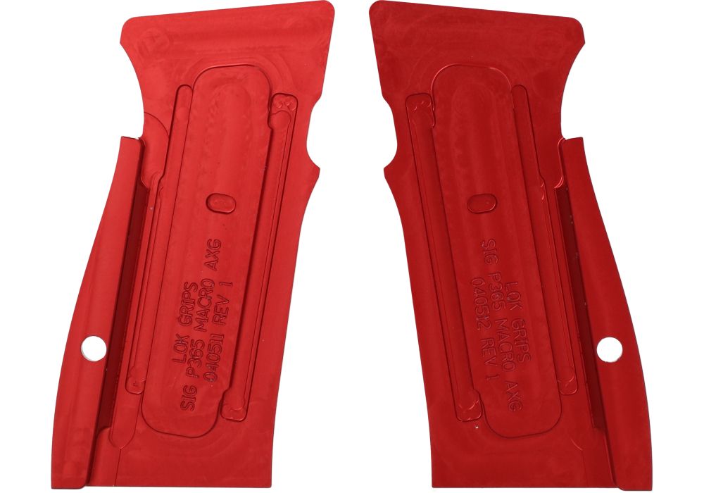 P365-AXG ALUMINUM GRIDLOK GRIP PANELS - RED - LOK GRIPS